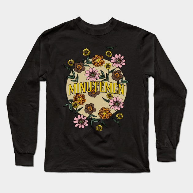 Minutemen Name Personalized Flower Retro Floral 80s 90s Name Style Long Sleeve T-Shirt by Ancientdistant